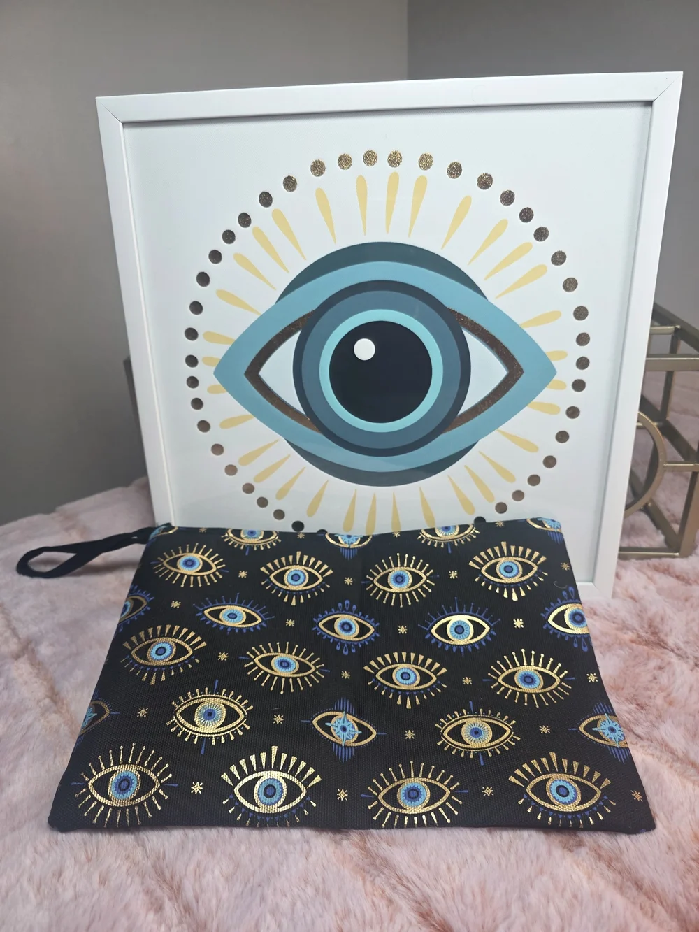Evil Eye Wall Art & Matching Pouch
